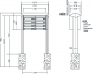 Preview: RENZ Briefkastenanlage freistehend, PRISMA, Edelstahl V4A, Kastenformat 370x110x270mm, 8-teilig, zum Einbetonieren